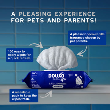 DOUXO® Skin & Coat SPA Odor Control Shampoo & Multipurpose Wipes Bundle
