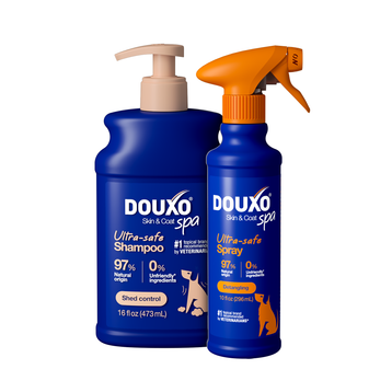 DOUXO® Skin & Coat SPA Shed Control Shampoo & DOUXO® Skin & Coat SPA Detangling Spray Bundle