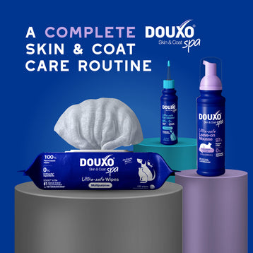 DOUXO® Skin & Coat SPA Low stress Refresh Leave on Mousse & Multipurpose Wipes Bundle