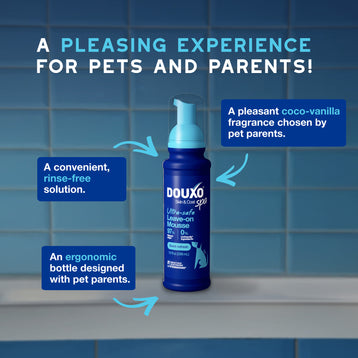 DOUXO® Skin & Coat SPA Quick Refresh Leave-on Mousse & Multipurpose Wipes Bundle