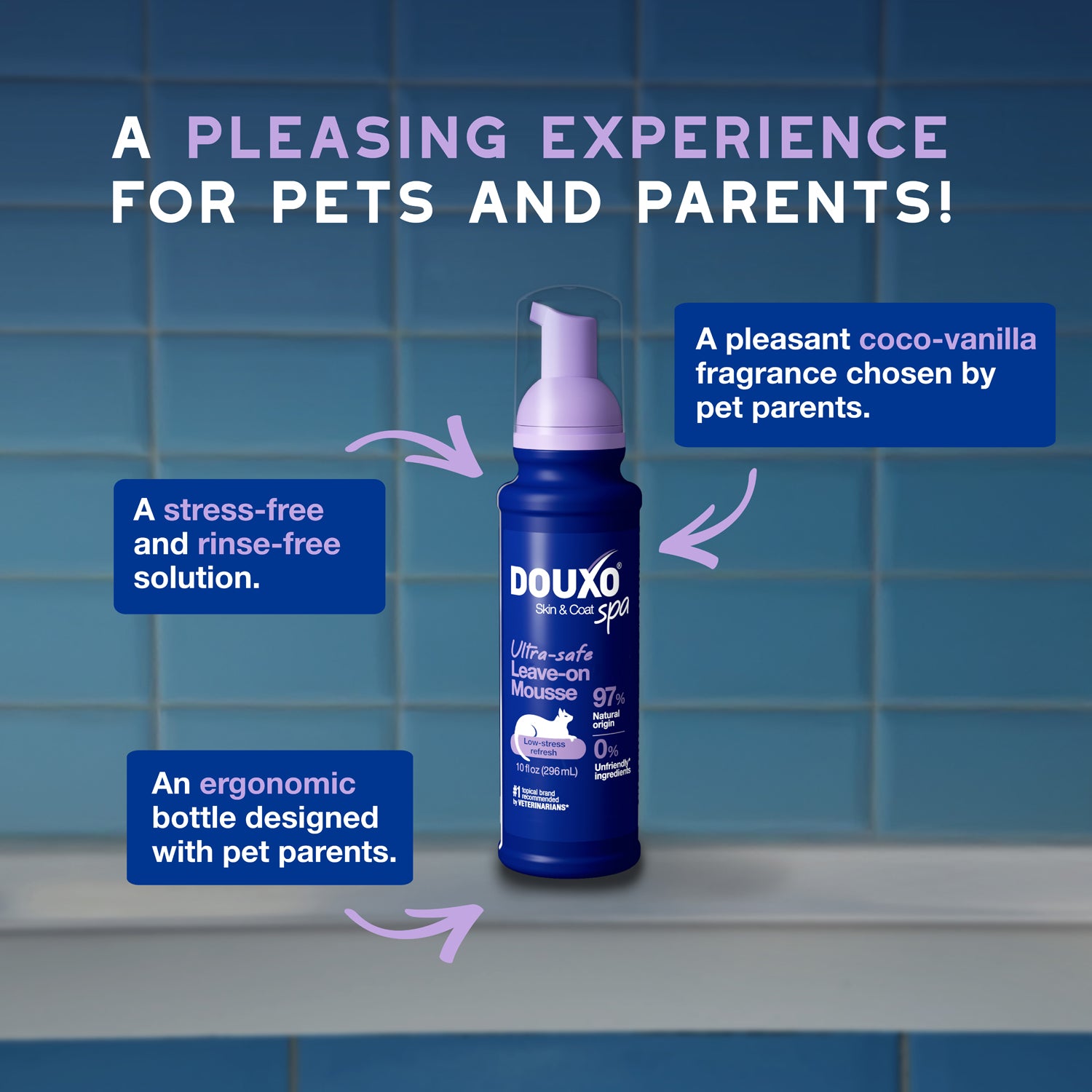 DOUXO® SPA Leave-on Mousse for Cats - Low-Stress Skin Refresh