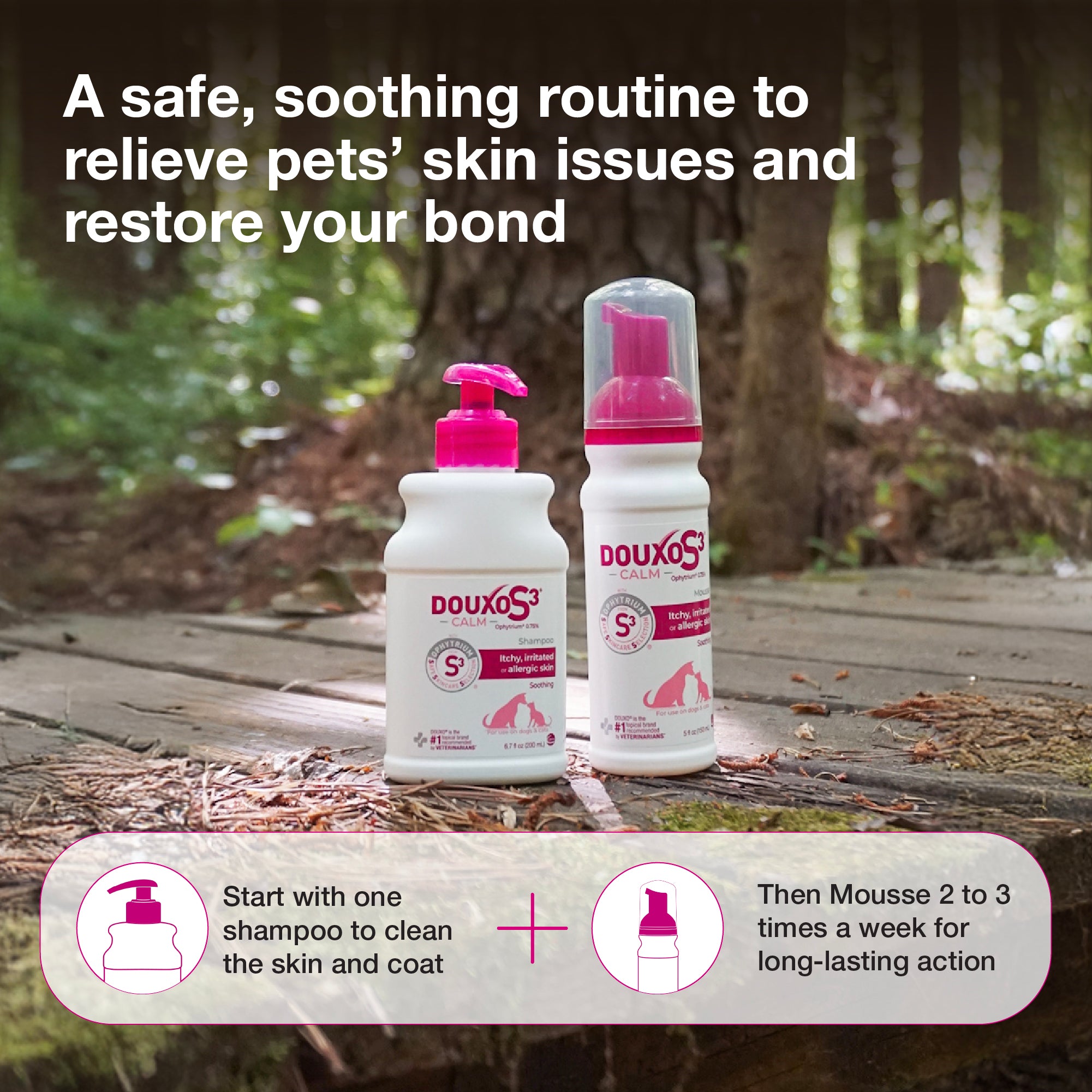DOUXO® S3 CALM Shampoo & DOUXO® S3 CALM Mousse Bundle