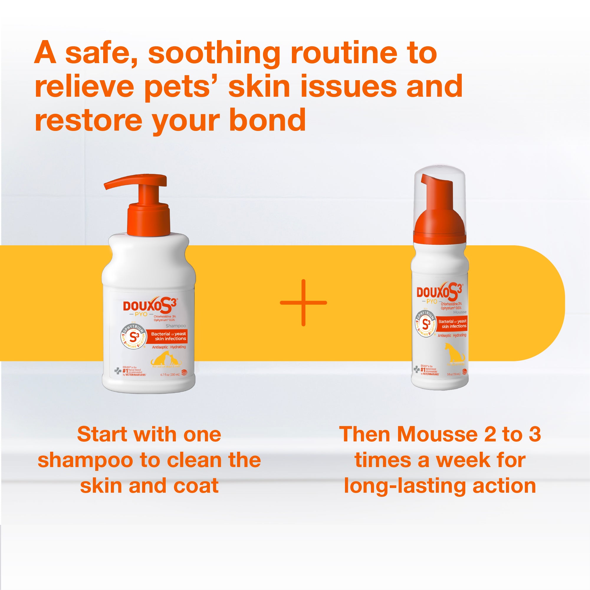 DOUXO® S3 PYO Shampoo & DOUXO® S3 PYO Mousse Bundle