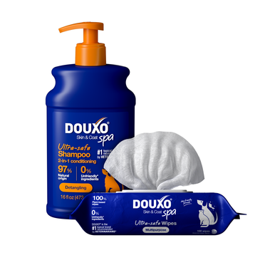 DOUXO® Skin & Coat SPA 2-in-1 Conditioning Shampoo & Multipurpose Wipes Bundle