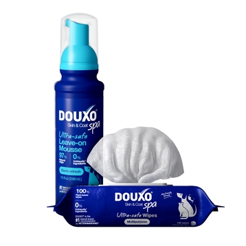 DOUXO® Skin & Coat SPA Quick Refresh Leave-on Mousse & Multipurpose Wipes Bundle
